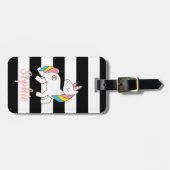 Gepersonaliseerd eenhoorn-bagagelabel bagagelabel (Voorkant horizontaal)