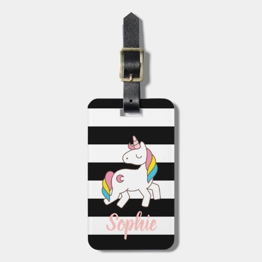 Gepersonaliseerd eenhoorn-bagagelabel bagagelabel (Voorkant verticaal)