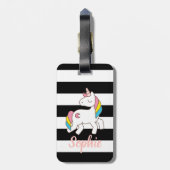 Gepersonaliseerd eenhoorn-bagagelabel bagagelabel (Achterkant verticaal)