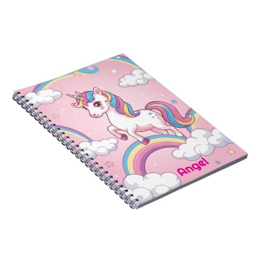 Gepersonaliseerd Eenhoorn Notitieboek – Magische R (Rechterzijde)
