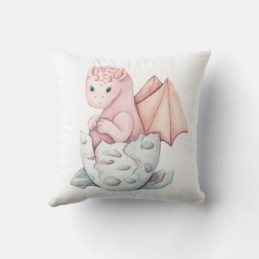 Gepersonaliseerd eenmaal op een Hatchling Dragon K Kussen (Achterkant)