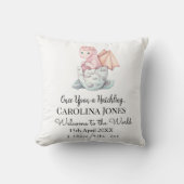 Gepersonaliseerd eenmaal op een Hatchling Dragon K Kussen (Voorkant)