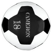 Gepersonaliseerd eenvoudig atleet naam nummer voetbal (Gedraaid)