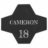 Gepersonaliseerd eenvoudig atleet naam nummer voetbal (Enkel)