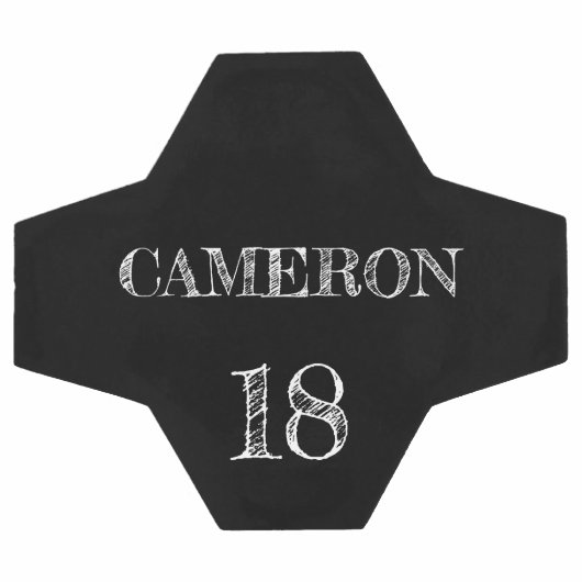 Gepersonaliseerd eenvoudig atleet naam nummer voetbal (Enkel)