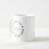 Gepersonaliseerd Eenvoudig Bedrijfsnaam en Logo Koffiemok (Voorkant links)