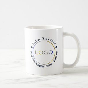 Gepersonaliseerd Eenvoudig Bedrijfsnaam en Logo Koffiemok