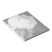 Gepersonaliseerd, eenvoudig elegant Roos, zwart en Notitieblok (Schuin)