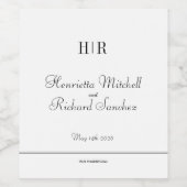 Gepersonaliseerd, eenvoudig elegant wijnlabel wijn etiket (Enkel label)