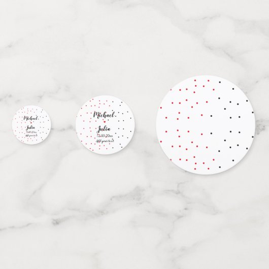 gepersonaliseerd eenvoudig jouw naam toevoegen roo confetti (Achterkanten)