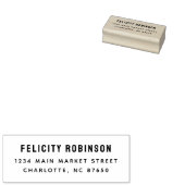 Gepersonaliseerd eenvoudig modern retouradres rubberstempel (Gestempeld)