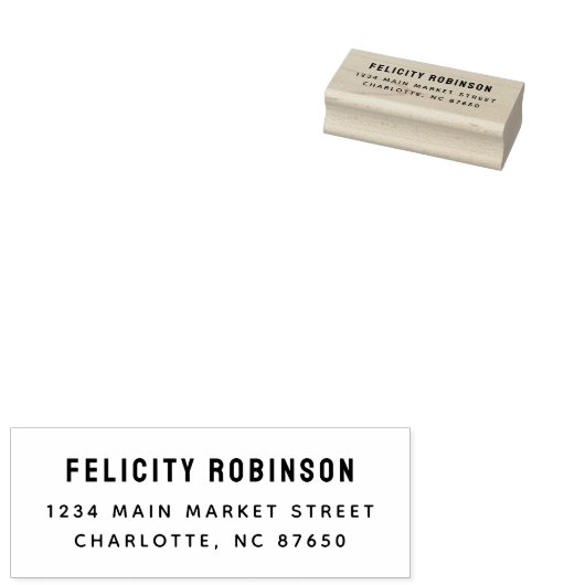 Gepersonaliseerd eenvoudig modern retouradres rubberstempel (Gestempeld)