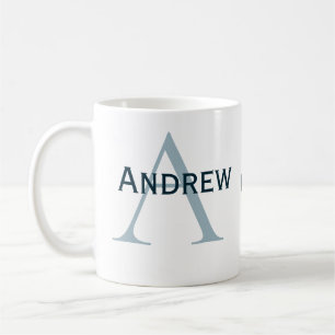 gepersonaliseerd eenvoudig monogram bruidegom team koffiemok
