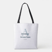 gepersonaliseerd eenvoudig monogram bruidegom team tote bag (Achterkant)