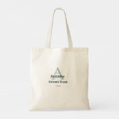 gepersonaliseerd eenvoudig monogram bruidegom team tote bag (Achterkant)