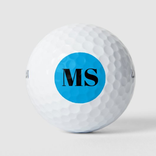 Gepersonaliseerd eenvoudig monogram modern golfballen (Voorkant)