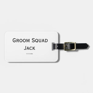 gepersonaliseerd eenvoudig monogram voeg je naam t bagagelabel