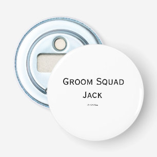 gepersonaliseerd eenvoudig monogram voeg uw naam t button flesopener