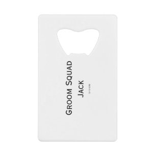 gepersonaliseerd eenvoudig monogram voeg uw naam t creditkaart flessenopener