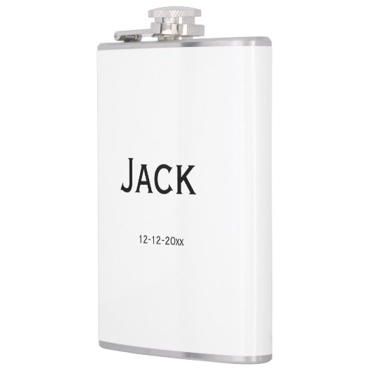 gepersonaliseerd eenvoudig monogram voeg uw naam t heupfles (Links)