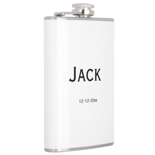 gepersonaliseerd eenvoudig monogram voeg uw naam t heupfles (Rechts)