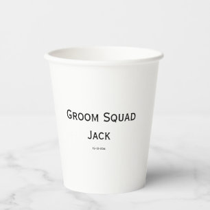 gepersonaliseerd eenvoudig monogram voeg uw naam t papieren bekers