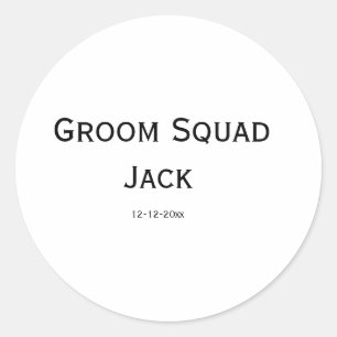 gepersonaliseerd eenvoudig monogram voeg uw naam t ronde sticker