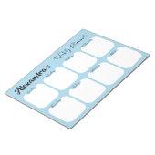 Gepersonaliseerd eenvoudig notitieblok voor wekeli (Schuin)