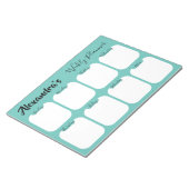 Gepersonaliseerd eenvoudig notitieblok voor wekeli (Schuin)