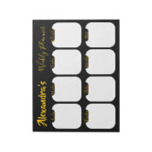 Gepersonaliseerd eenvoudig notitieblok voor wekeli (Linkerzijde)