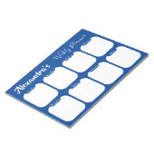 Gepersonaliseerd eenvoudig notitieblok voor wekeli (Schuin)