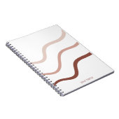 Gepersonaliseerd eenvoudig roos Goud Modern Notitieboek (Rechterzijde)