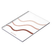 Gepersonaliseerd eenvoudig roos Goud Modern Notitieboek (Linkerzijde)