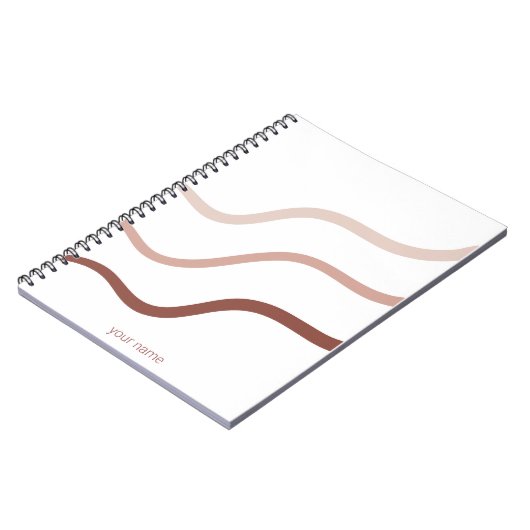 Gepersonaliseerd eenvoudig roos Goud Modern Notitieboek (Linkerzijde)