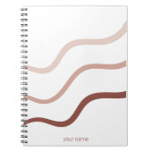 Gepersonaliseerd eenvoudig roos Goud Modern Notitieboek (Voorkant)