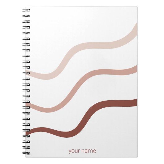 Gepersonaliseerd eenvoudig roos Goud Modern Notitieboek (Voorkant)