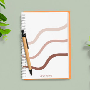 Gepersonaliseerd eenvoudig roos Goud Modern Notitieboek
