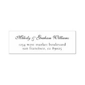 Gepersonaliseerd eenvoudig script retouradres  zelfinktende stempel