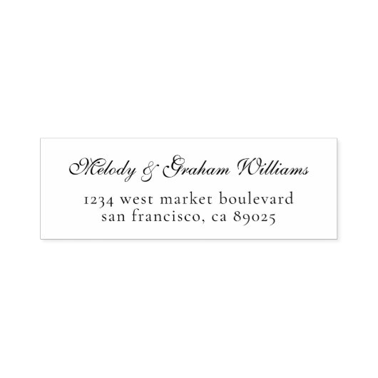 Gepersonaliseerd eenvoudig script retouradres  zelfinktende stempel (Design)