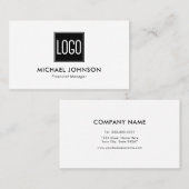 Gepersonaliseerd Eenvoudig uw Logo Visitekaartje (Voorkant / Achterkant)