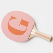 Gepersonaliseerd Eenvoudig Vet Monogram Roze en Or Tafeltennisbatje (Zijkant)