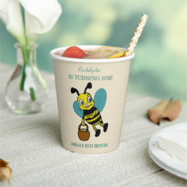 Gepersonaliseerd eerste geboortejaar 1e verjaardag papieren bekers