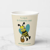 Gepersonaliseerd eerste geboortejaar 1e verjaardag papieren bekers (Voorkant)