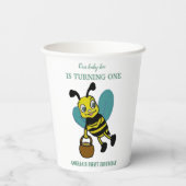 Gepersonaliseerd eerste geboortejaar 1e verjaardag papieren bekers (Achterkant)