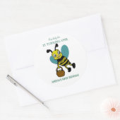 Gepersonaliseerd eerste geboortejaar 1e verjaardag ronde sticker (Envelop)