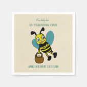 Gepersonaliseerd eerste geboortejaar 1e verjaardag servet (Voorkant)