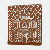 Gepersonaliseerd eerste huis peperkoek Kerstmis Keramisch Ornament (Links)