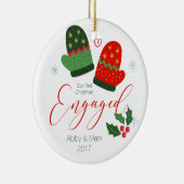 Gepersonaliseerd Eerste Kerstfeest Beëindigd Ornam Keramisch Ornament (Rechts)