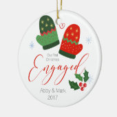 Gepersonaliseerd Eerste Kerstfeest Beëindigd Ornam Keramisch Ornament (Links)