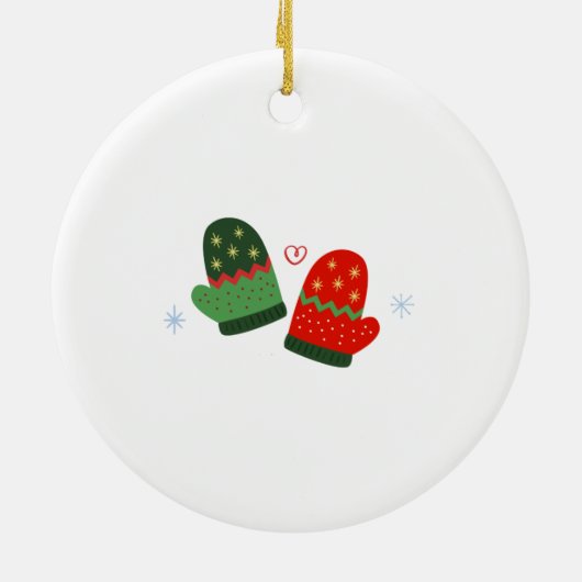 Gepersonaliseerd Eerste Kerstfeest Beëindigd Ornam Keramisch Ornament (Achterkant)